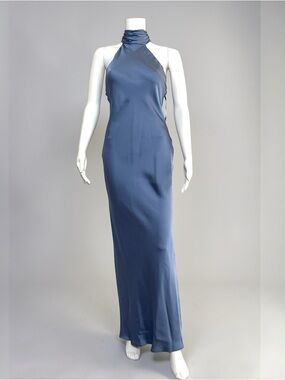 Ramy Brook Tatiana Gown | Steel Blue | Size 0 | NWT